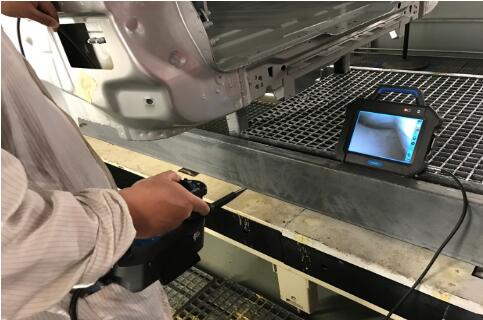 工業內窺鏡的檢測現場